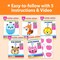 My First Sewing Animal Summer for Kids, Beginner Art & Craft, 5 Easy Activities Stuffed Animal Dolls, Keyring Charms, Instructions & Felt Materials for Learn to Sew, Embroidery
